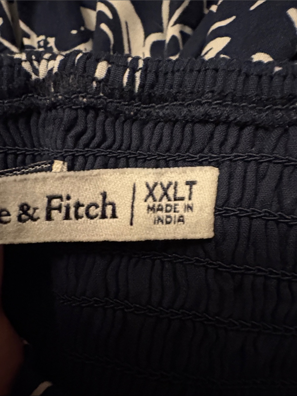 Abercrombie & Fitch Emerson Poplin Navy and White Floral Square-Neck Maxi Dress - Picture 8 of 13